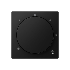 Накладка для механизма терморегулятора
A creation,  A 550,  A flow,  ECO profi и ECO profi Standart,  ECO profi design (ECO Profi Deco),  поворотный,  датчик t° воздуха (встроенный),  датчик t° пола (внешний),  без таймера,   цвет - черный матовый,  пластмасса,  A1749BFSWM,  A 1749 BF SWM,  JUNG
 - PULSAL.RU