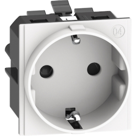 Розетка
Living Now,  со шторками,  с заземлением,  одинарная,  безвинтовые клеммы,   цвет - белый,  пластмасса,  KW4141A,  BTicino
 - PULSAL.RU