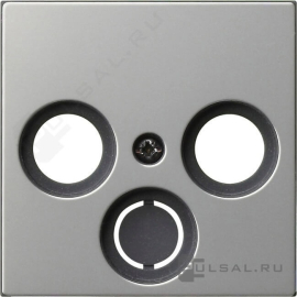Накладка
E2,  телевизионная (TV),  спутниковая (SAT),  радио (R),  двойная,  тройная,   цвет - нержавеющая сталь,  металл,  0869600,  0869 600,  Gira
 - PULSAL.RU