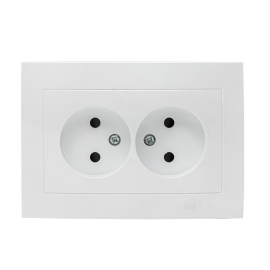 Розетка
Валенсия,  со шторками,  без заземления,  двойная,  винтовые клеммы,   цвет - белый,  пластмасса,  EWR10-102-10,  EKF
 - PULSAL.RU