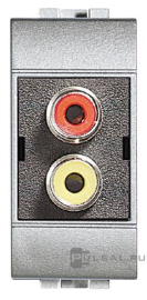 Розетка 2хRCA под зажим
LivingLight,  LivingLight AIR,   цвет - алюминий,  пластмасса,  NT4269R,  BTicino
 - PULSAL.RU Розетка 2хRCA под зажим
LivingLight,  LivingLight AIR,   цвет - алюминий,  пластмасса,  NT4269R,  BTicino
 - PULSAL.RU