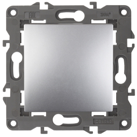 Выключатель
Elegance,  одноклавишный,  без подсветки,   цвет - алюминий,  пластмасса,  Б0034210,  14-1101-03,  ЭРА
 - PULSAL.RU