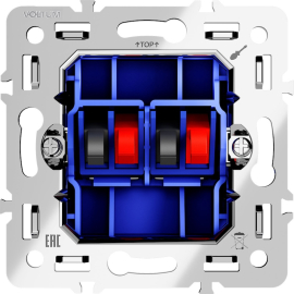 Механизм  акустической розетки
S70,  S70 Metal,  2 пары,  металл,  VLS0603M,  Voltum
 - PULSAL.RU
