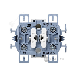 Выключатель
Simon 73 Loft,  двухклавишный,  без подсветки,  73398-39,  Simon
 - PULSAL.RU