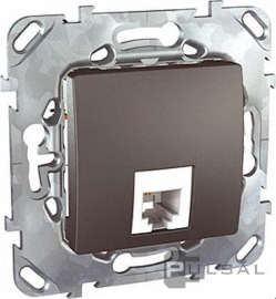 Розетка телефонная RJ11
Unica Quadro,  Unica Top,  Unica Class,  одинарная,   цвет - графит,  пластмасса,  MGU5.492.12ZD,  Schneider Electric
 - PULSAL.RU