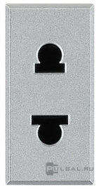 Розетка
Axolute,  Axolute AIR,  со шторками,  без заземления,  одинарная,  винтовые клеммы,   цвет - алюминий,  пластмасса,  HC4125,  BTicino
 - PULSAL.RU