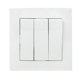 Выключатель
Валенсия,  трехклавишный,  без подсветки,   цвет - кремовый,  пластмасса,  EWV10-024-20,  EKF
 - PULSAL.RU