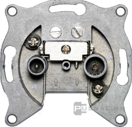 Розетка проходная
A VIVA,  ECO profi и ECO profi Standart,  ECO profi design (ECO Profi Deco),  телевизионная (TV),  радио (R),  двойная,  S2900-10,  S2900-10,  JUNG
 - PULSAL.RU