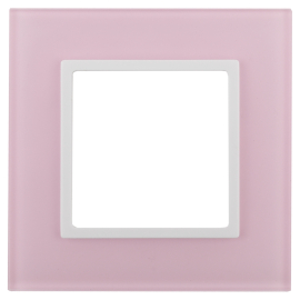 Рамкa
Elegance,  1 пост,   цвет - розовый,  белый,  вертикальная,  горизонтальная,  стекло,  Б0034484,  14-5101-30,  ЭРА
 - PULSAL.RU