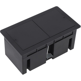 Встраиваемый розеточный блок со сдвижными крышками
Лючки DDSB,  для столов и мебели,  2 поста,  4 модуля,   цвет - черный матовый,  металл,  DDSB4ZANM,  Donel
 - PULSAL.RU