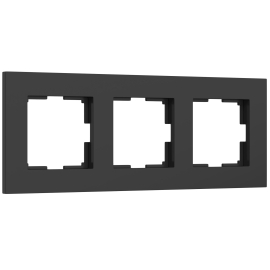 Рамка
Slab,  3 поста,   цвет - черный матовый,  вертикальная,  горизонтальная,  пластмасса,  W0032908,  a062801,  Werkel
 - PULSAL.RU
