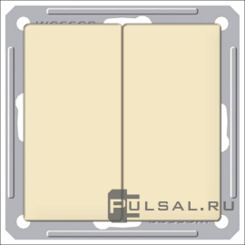Выключатель 10 А
W59,  двухклавишный,  без подсветки,   цвет - слоновая кость,  пластмасса,  VS510-252-2-86,  Schneider Electric
 - PULSAL.RU