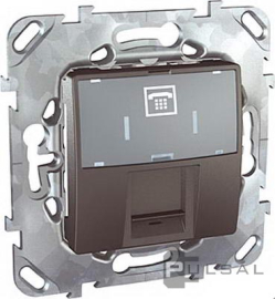 Розетка телефонная RJ12
Unica Quadro,  Unica Top,  Unica Class,  одинарная,   цвет - графит,  пластмасса,  MGU5.493.12ZD,  Schneider Electric
 - PULSAL.RU