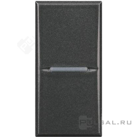 Переключатель с самовозвратом Axial
Axolute,  Axolute AIR,  одноклавишный,  без подсветки,  с возможностью подсветки,   цвет - антрацит,  пластмасса,  HS4003N,  BTicino
 - PULSAL.RU