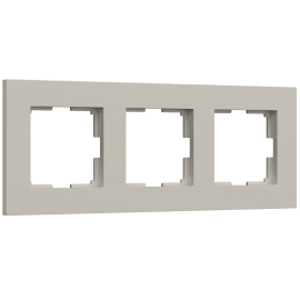 Рамка
Slab,  3 поста,   цвет - дымчатый матовый,  вертикальная,  горизонтальная,  пластмасса,  W0032917,  a071626,  Werkel
 - PULSAL.RU