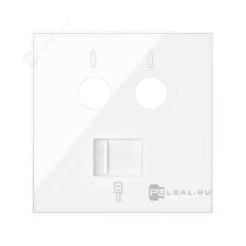 Накладка
Simon 100,  телевизионная (TV),  спутниковая (SAT),  одинарная,   цвет - белый глянец,  пластмасса,  10000072-130,  Simon
 - PULSAL.RU