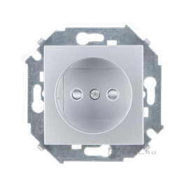 Розетка
Simon 15,  со шторками,  без заземления,  одинарная,  винтовые клеммы,   цвет - алюминий,  пластмасса,  1591444-033,  Simon
 - PULSAL.RU