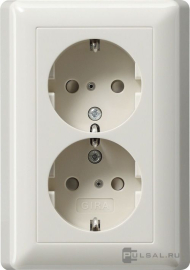 Розетка
Event,  ClassiX,  ClassiX Art,  со шторками,  с заземлением,  двойная,  безвинтовые клеммы,   цвет - кремовый глянцевый,  пластмасса,  078301,  0783 01,  Gira
 - PULSAL.RU