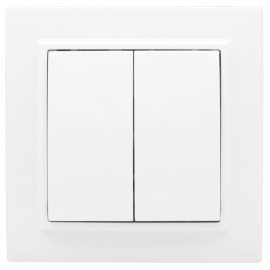 Выключатель
Минск,  двухклавишный,  без подсветки,   цвет - белый,  пластмасса,  ERV10-023-10,  EKF
 - PULSAL.RU