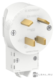 Вилка трехфазная 3Р+N 32 А
Blanca,  с заземлением,  одинарная,  винтовые клеммы,   цвет - белый,  пластмасса,  BLNSV003241,  Schneider Electric
 - PULSAL.RU