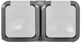 Розетка (горизонтальный блок)
TORS,  со шторками,  с крышкой,  с заземлением,  двойная,  безвинтовые клеммы,   цвет - белый,  пластмасса,  IP 55,  TS-R26-16-55-G-K41,  IEK
 - PULSAL.RU