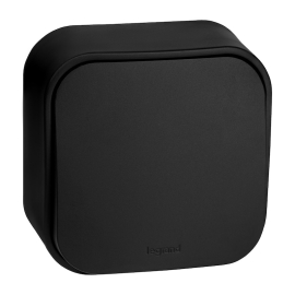 Выключатель
Quteo,  одноклавишный,  без подсветки,  с возможностью подсветки,   цвет - матовый черный,  пластмасса,  782471,  7 824 71,  Legrand
 - PULSAL.RU