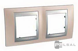 Рамка
Unica Top,  2 поста,   цвет - оникс,  алюминий,  горизонтальная,  металл,  MGU66.004.096,  Schneider Electric
 - PULSAL.RU