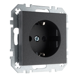 Розетка
Epsilon,  Retro Liregus,  со шторками,  с заземлением,  одинарная,  безвинтовые клеммы,   цвет - антрацит,  пластмасса,  IKL16-214-01.E/J,  LIREGUS
 - PULSAL.RU
