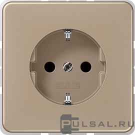 Розетка
CD 500,  со шторками,  с заземлением,  одинарная,  безвинтовые клеммы,   цвет - золотая бронза,  металл,  CD1520KIGB,  CD 1520 KI GB,  JUNG
 - PULSAL.RU
