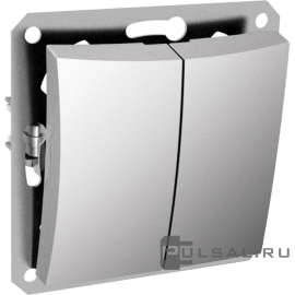 Выключатель
Дуэт,  двухклавишный,  с подсветкой,   цвет - серебристый,  пластмасса,  WDE000353,  Schneider Electric
 - PULSAL.RU