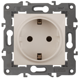 Розетка
Elegance,  со шторками,  с заземлением,  одинарная,  безвинтовые клеммы,   цвет - слоновая кость,  пластмасса,  Б0034273,  14-2102-02,  ЭРА
 - PULSAL.RU