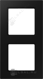 Рамка
A 550,  2 поста,   цвет - черный матовый,  вертикальная,  горизонтальная,  пластмасса,  A5582BFSWM,  A 5582 BF SWM,  JUNG
 - PULSAL.RU