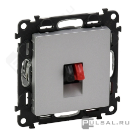 Розетка акустическая
Valena Life,  1 пара,   цвет - алюминий,  пластмасса,  753672,  7 536 72,  Legrand
 - PULSAL.RU