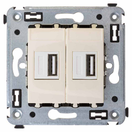 Зарядное устройство USB type-A, 2,1А
Avanti,  USB type-A 5V,  двойная,   цвет - ванильная дымка,  пластмасса,  4405543DKC,  DKC_4405543,  DKC
 - PULSAL.RU