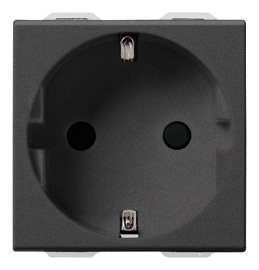 Розетка
Neve Up,  со шторками,  с заземлением,  одинарная,  винтовые клеммы,   цвет - карбон матовый,  пластмасса,  09208.CM VIM,  09208.CM,  Vimar
 - PULSAL.RU