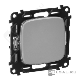 Переключатель
Valena Allure,  одноклавишный,  без подсветки,   цвет - алюминий,  пластмасса,  752906,  7 529 06,  Legrand
 - PULSAL.RU