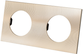 Рамка
Байкал,  2 поста,   цвет - шампань текстурированный алюминий,  вертикальная,  горизонтальная,  металл,  SQ1819-0556,  TDM
 - PULSAL.RU