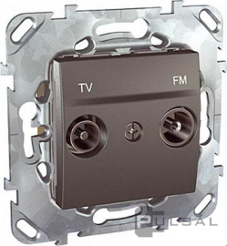 Розетка оконечная 14 dB
Unica Quadro,  Unica Top,  Unica Class,  телевизионная (TV),  радио (R),  двойная,   цвет - графит,  пластмасса,  MGU5.452.12ZD,  Schneider Electric
 - PULSAL.RU