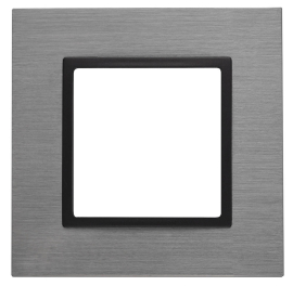 Рамкa
Elegance,  1 пост,   цвет - титан,  антрацит,  вертикальная,  горизонтальная,  металл,  Б0034546,  14-5201-42,  ЭРА
 - PULSAL.RU