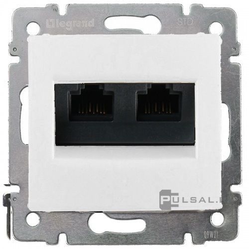 Розетка компьютерная RJ45 Cat.5e (UTP) с монтажными лапками
Valena,  двойная,   цвет - белый,  пластмасса,  774231,  7 742 31,  Legrand
 - PULSAL.RU Розетка компьютерная RJ45 Cat.5e (UTP) с монтажными лапками
Valena,  двойная,   цвет - белый,  пластмасса,  774231,  7 742 31,  Legrand
 - PULSAL.RU