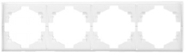 Рамка Strong
Miele Strong,  4 поста,   цвет - жемчуг,  горизонтальная,  пластмасса,  KR-78-0754-4,  Kranz
 - PULSAL.RU