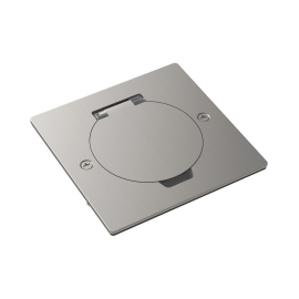 Лючок квадратный в пол (без установочного набора и без розеток)
Лючки DFB,  напольная,  1 пост,  2 модуля,   цвет - никель,  металл,  IP 44,  DFB2MRRN,  Donel
 - PULSAL.RU