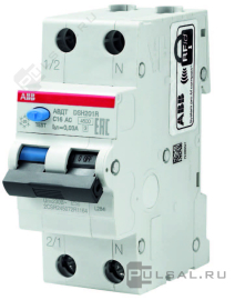 Автоматический выключатель дифференциального тока DSH201R C40 30мА тип АС DSH201R, 1+N полюс, 40А, C, 4,5 кА,  тип - AC, 30 мА, DSH201R C40 AC30, ABB - PULSAL.RU