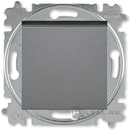 Выключатель
Levit,  одноклавишный,  без подсветки,   цвет - сталь / дымчатый чёрный,  пластмасса,  3559H-A01445 69W,  2CHH590145A6069,  ABB
 - PULSAL.RU