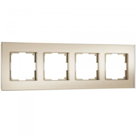 Рамкa
Senso,  4 поста,   цвет - шампань матовый,  вертикальная,  горизонтальная,  стекло,  W0043111,  a064579,  Werkel
 - PULSAL.RU