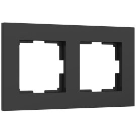 Рамка
Slab,  2 поста,   цвет - черный матовый,  вертикальная,  горизонтальная,  пластмасса,  W0022908,  a062800,  Werkel
 - PULSAL.RU