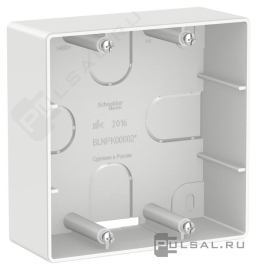 Коробка для наружного монтажа (для розеток электроплиты), без изолирующей пластины
Blanca,   цвет - белый,  пластмасса,  BLNPK000021,  Schneider Electric
 - PULSAL.RU