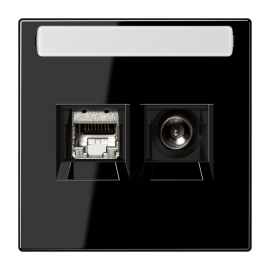 Розетка одиночная TV+RJ45
LS 990,  LS-design,  телевизионная (TV),  одинарная,   цвет - черный,  пластмасса,  MMDLS4521SW,  JUNG
 - PULSAL.RU