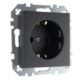 Розетка
Epsilon,  Retro Liregus,  без шторок,  с заземлением,  одинарная,  безвинтовые клеммы,   цвет - антрацит,  пластмасса,  IKL16-204-01.E/J,  LIREGUS
 - PULSAL.RU