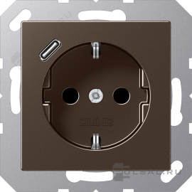 Розетка USB C с электрической розеткой
A VIVA,  A creation,  A 550,  A flow,  USB type-C 5V,  Электр. с USB,  одинарная,   цвет - мокко,  пластмасса,  A1520-18CMO,  A 1520-18 C MO,  JUNG
 - PULSAL.RU